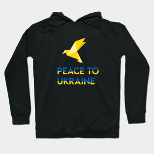 Ukraine Support promote peace yellow bird Hoodie